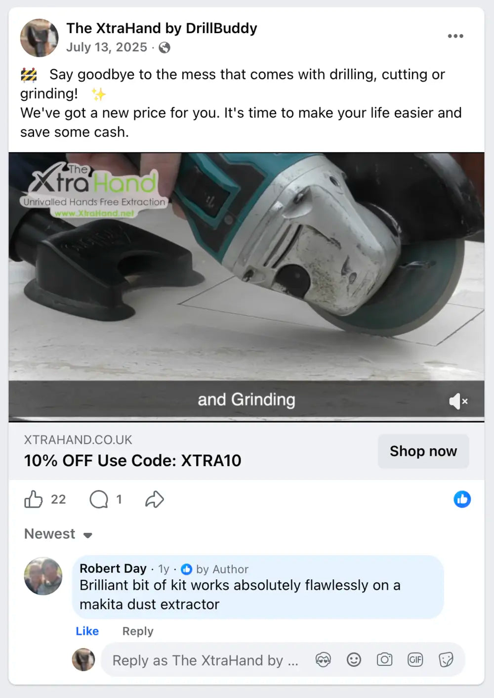 Genuine user feedback on dust extraction while cutting and grinding