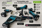 The Genuine XtraHand® hands-free dust extraction tool is compatible with HSS drill bits, masonry drill bits, spade bits, auger bits, hole saws and many power tools. Connected to a hose-mounted vacuum, it captures dust and debris at source while drilling, cutting and grinding.