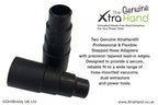 Two Genuine XtraHand® Professional Flexible Stepped Hose Adapters with precision tapered lead-in edges, designed to provide secure, reliable connections to hose-mounted vacuums, dust extractors and compatible power tools.